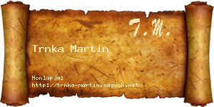 Trnka Martin névjegykártya